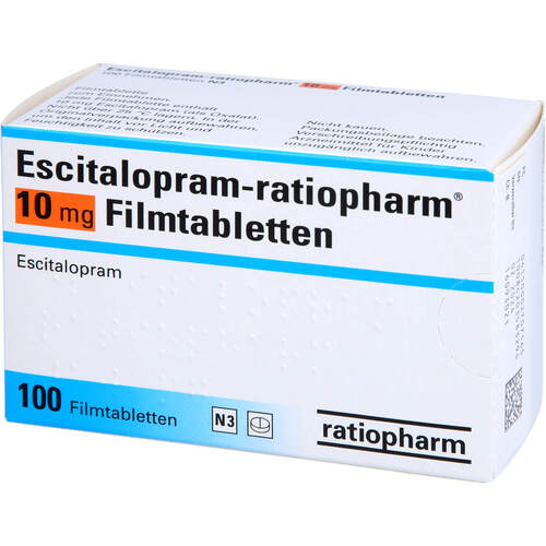 Escitalopram-ratiopharm 10 mg Filmtabletten, 100 Stk., ratiopharm GmbH