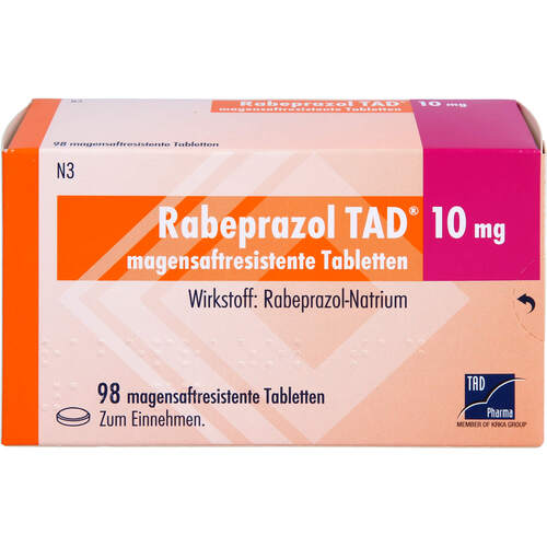 Rabeprazol TAD 10mg magensaftresistente Tabletten, 98 Stk., TAD Pharma GmbH