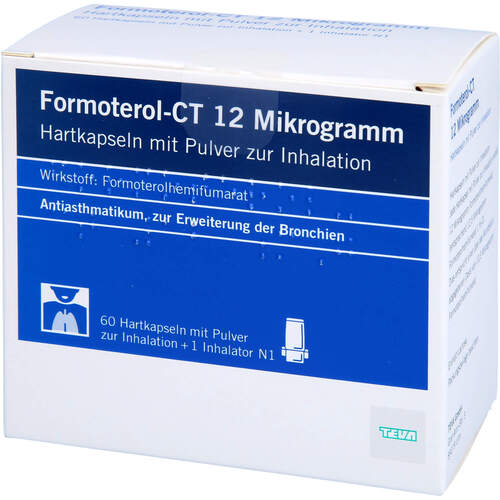 Formoterol - CT 12 Mikrogramm Hartkapseln INH, 60 Stk., TEVA GmbH Formoterol - CT 12 Mikrogramm Hartkapseln INH, 60 Stk., TEVA GmbH