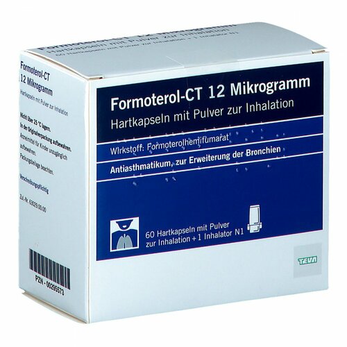 Formoterol - CT 12 Mikrogramm Hartkapseln INH, 60 Stk., TEVA GmbH Formoterol - CT 12 Mikrogramm Hartkapseln INH, 60 Stk., TEVA GmbH