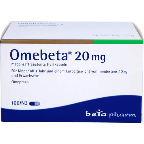 OMEBETA 20 magensaftresistente Hartkapseln, 100 Stk., betapharm Arzneimittel GmbH