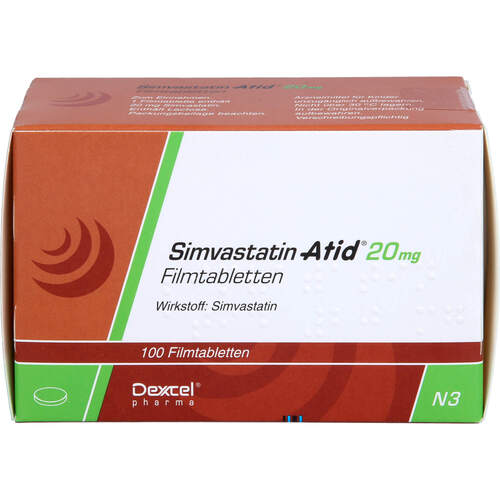 Simvastatin Atid 20mg, 100 Stk., Dexcel Pharma GmbH