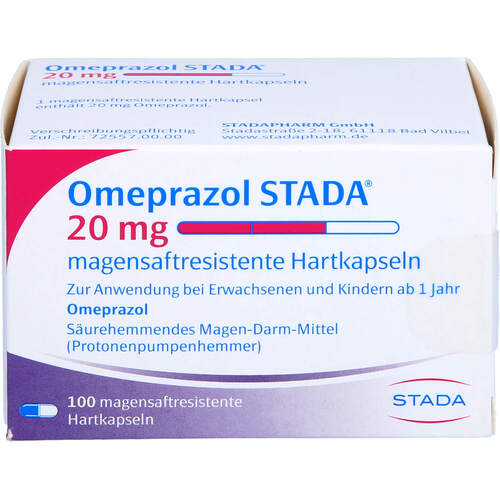 Omeprazol STADA 20mg magensaftresistente Hartkaps., 100 ST, STADAPHARM GmbH