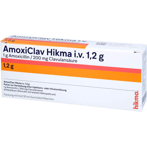 AmoxiClav Hikma i.v. 1.2g, 5 ST, Hikma Pharma GmbH