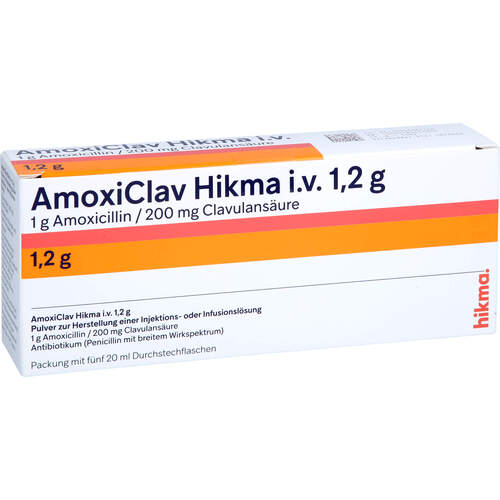 AmoxiClav Hikma i.v. 1.2g, 5 ST, Hikma Pharma GmbH