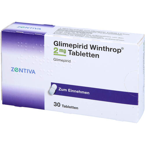 Glimepirid Winthrop 2mg Tabletten, 30 Stk., Zentiva Pharma GmbH