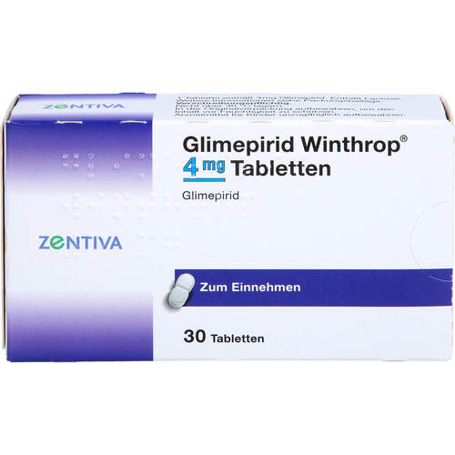 Glimepirid Winthrop 4mg Tabletten, 30 Stk., Zentiva Pharma GmbH