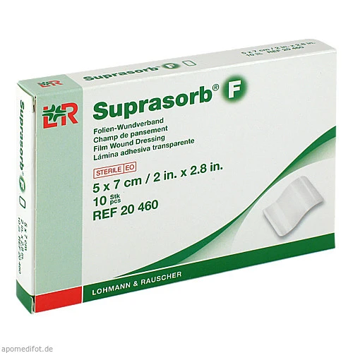 Suprasorb F Folienwundverband 5x7cm, 10 ST, Lohmann & Rauscher GmbH & Co. KG