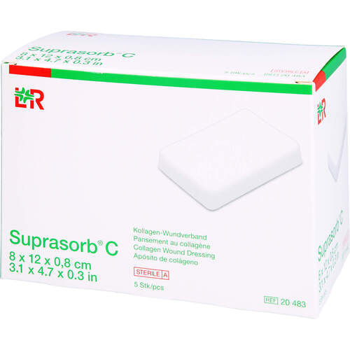 Suprasorb C Kollagenwundverband 8x12cm, 5 ST, Lohmann & Rauscher GmbH & Co. KG