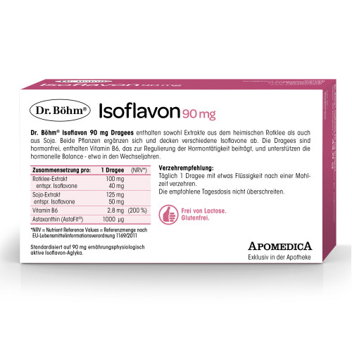Dr. B&ouml;hm Isoflavon 90mg Dragees, 60 Stk., Apomedica Pharmazeutische Produkte GmbH