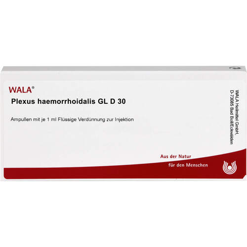 PLEXUS HAEMORRHOIDALIS GL D 30 Ampullen, 10X1 ml, WALA Heilmittel GmbH