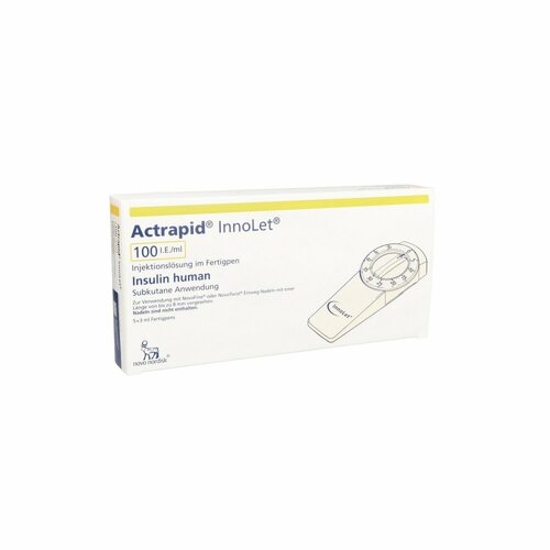 Actrapid InnoLet 100I.E./ml Injekt-Lsg im Injektor, 5X3 ML, Novo Nordisk Pharma GmbH