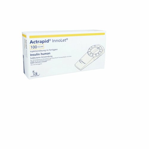 Actrapid InnoLet 100I.E./ml Injektionslsg i.Injekt, 10X3 ML, Novo Nordisk Pharma GmbH