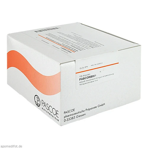 PASCORBIN (750mg Ascorbinsäure/5ml), 100x5 ml, Pascoe pharmazeutische Präparate GmbH