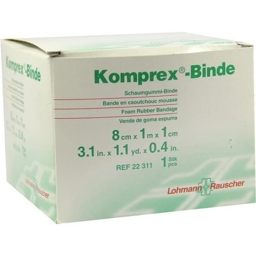 KOMPREX Schaumgummi Binde 8 cmx1 m Stärke 1 cm, 1 Stk., Lohmann & Rauscher GmbH & Co.KG