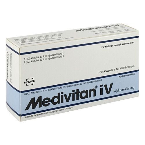 MEDIVITAN iV Injektionsl&ouml;sung Amp.-Paare, 8 Stk., MEDICE Arzneimittel P&uuml;tter GmbH & Co. KG