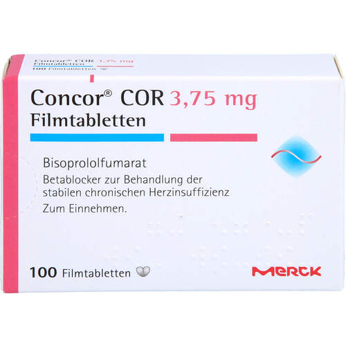 Concor COR 3.75mg, 100 st, Merck Healthcare Germany GmbH