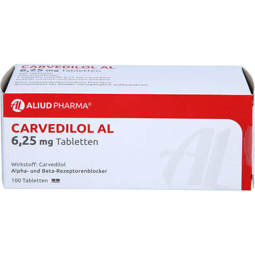 Carvedilol Al 6.25mg Tabletten, 100 Stk., Aliud Pharma GmbH