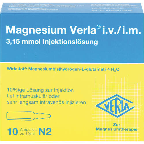 MAGNESIUM VERLA i.v./i.m. Injektionslösung, 10x10 ml, Verla-Pharm Arzneimittel GmbH & Co. KG