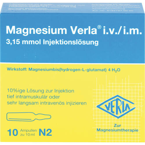 MAGNESIUM VERLA i.v./i.m. Injektionslösung, 10X10 ml, Verla-Pharm Arzneimittel GmbH & Co. KG