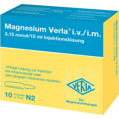 MAGNESIUM VERLA i.v./i.m. Injektionslösung, 10x10 ml, Verla-Pharm Arzneimittel GmbH & Co. KG