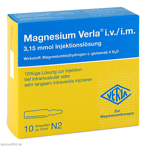 MAGNESIUM VERLA i.v./i.m. Injektionslösung, 10x10 ml, Verla-Pharm Arzneimittel GmbH & Co. KG