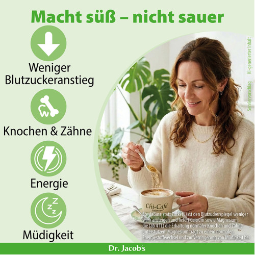 Dr. Jacob's SteviaBase Zuckerersatz Erythrit Xylit Stevia, 400 g, Dr. Jacob's Medical GmbH