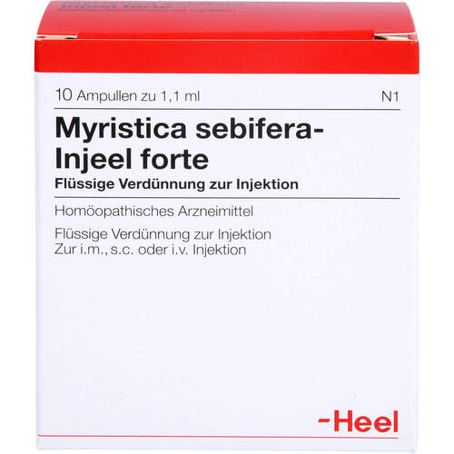 MYRISTICA SEBIFERA INJEEL forte Ampullen, 10 St, Biologische Heilmittel Heel GmbH