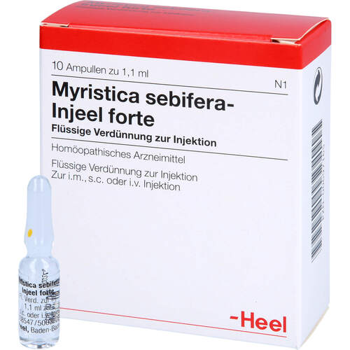 MYRISTICA SEBIFERA INJEEL forte Ampullen, 10 Stk., Biologische Heilmittel Heel GmbH