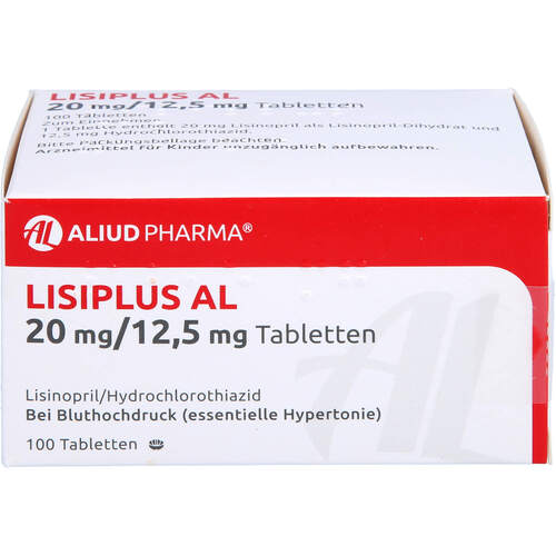 Lisiplus AL 20mg/12.5mg Tabletten, 100 Stk., Aliud Pharma GmbH