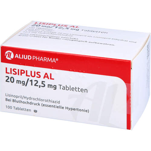 Lisiplus AL 20mg/12.5mg Tabletten, 100 Stk., Aliud Pharma GmbH