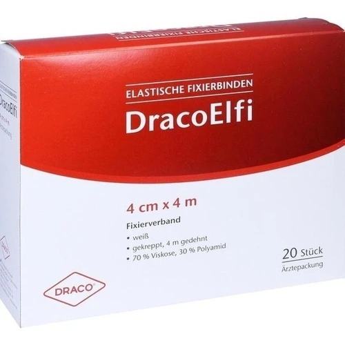 DracoELFI Elast. Fixierbinde gekreppt 4mx4cm, 20 Stk., Dr. Ausbüttel & Co. GmbH