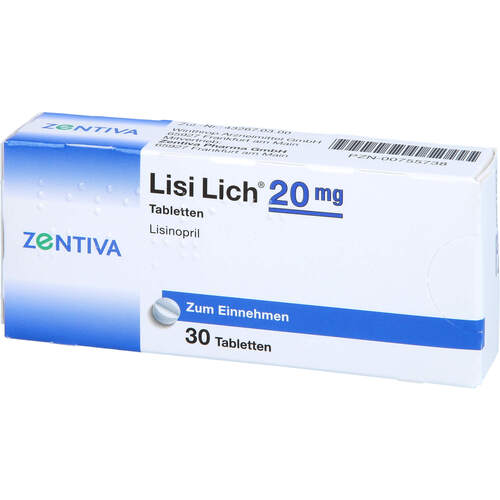 Lisi Lich 20mg, 30 Stk., Zentiva Pharma GmbH