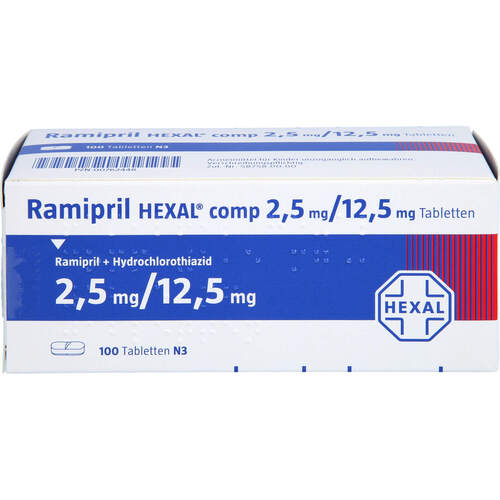 Ramipril HEXAL comp 2.5mg/12.5mg, 100 ST, HEXAL AG