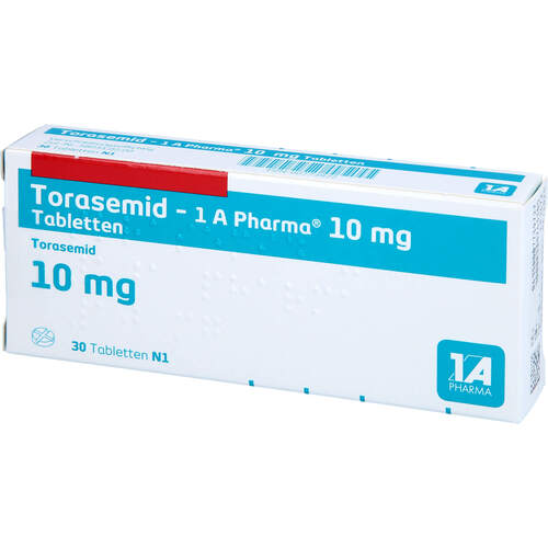 Torasemid - 1 A Pharma 10 mg Tabletten, 30 Stk., 1 A Pharma GmbH