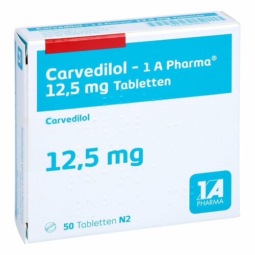 Carvedilol - 1A-Pharma 12.5mg Tabletten, 50 Stk., 1 A Pharma GmbH