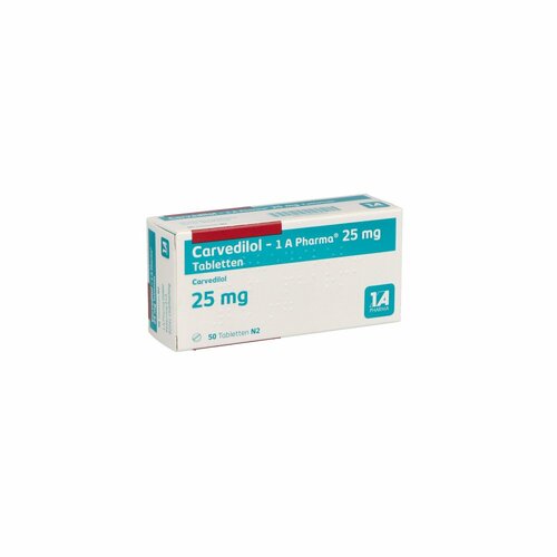 Carvedilol - 1A-Pharma 25mg Tabletten, 50 Stk., 1 A Pharma GmbH