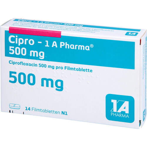 Cipro - 1 A-Pharma 500mg, 14 Stk., 1 A Pharma GmbH