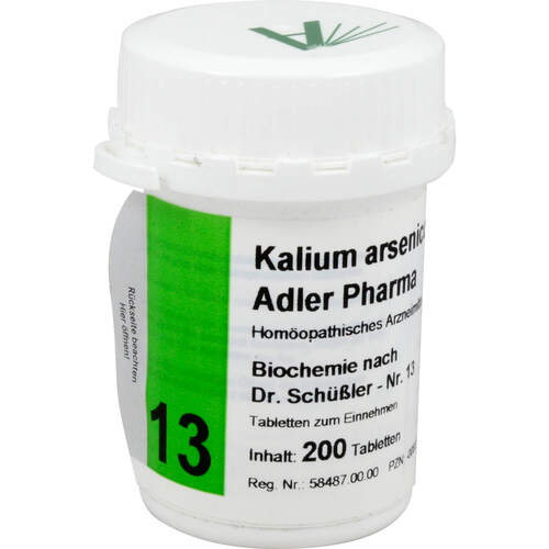 Biochemie Adler 13 Kalium Arsenicosum D12 Adler Ph, 200 Stk., Adler Pharma Produktion und Vertrieb GmbH