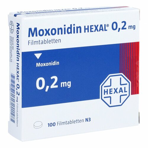 Moxonidin HEXAL 0.2mg Filmtabletten, 100 ST, HEXAL AG