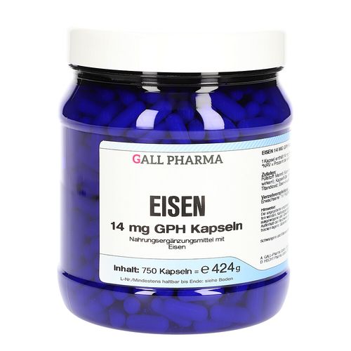 Eisen 14mg GPH Kapseln, 750 Stk., Hecht-Pharma GmbH