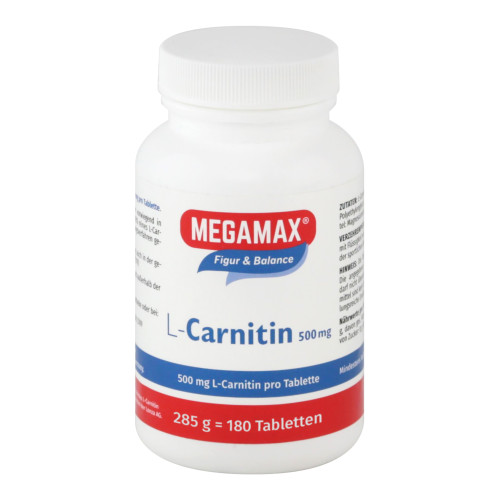 MEGAMAX L-Carnitin 500mg, 180 Stk., Megamax B.V.