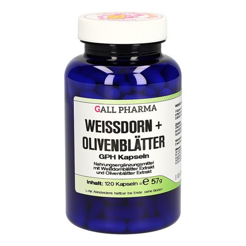 Weißdorn + Olivenblätter GPH Kapseln, 120 Stk., Hecht-Pharma GmbH Weißdorn + Olivenblätter GPH Kapseln, 120 Stk., Hecht-Pharma GmbH