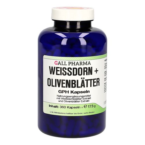 Weißdorn + Olivenblätter GPH Kapseln, 360 Stk., Hecht-Pharma GmbH Weißdorn + Olivenblätter GPH Kapseln, 360 Stk., Hecht-Pharma GmbH