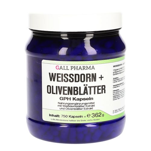 Weißdorn + Olivenblätter GPH Kapseln, 750 Stk., Hecht-Pharma GmbH