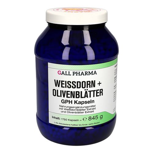 Weißdorn + Olivenblätter GPH Kapseln, 1750 Stk., Hecht-Pharma GmbH