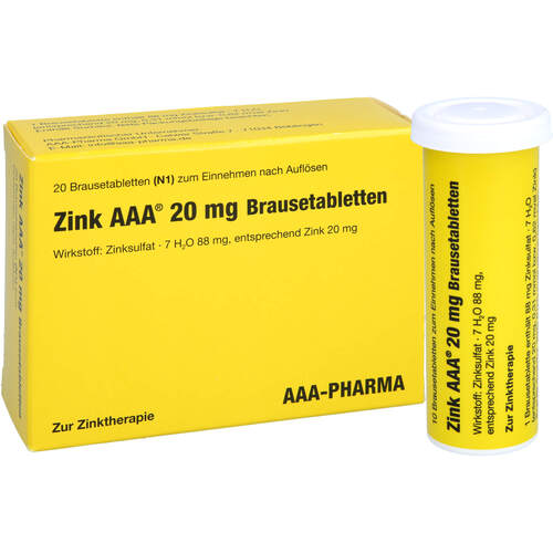 ZINK AAA 20 mg Brausetabletten, 20 Stk., AAA - Pharma GmbH