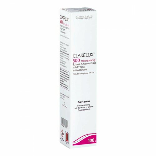 Clarelux 500Mikrogramm/g Schaum z.Anwend. a.d.Haut, 100 G, PIERRE FABRE DERMO KOSMETIK GmbH