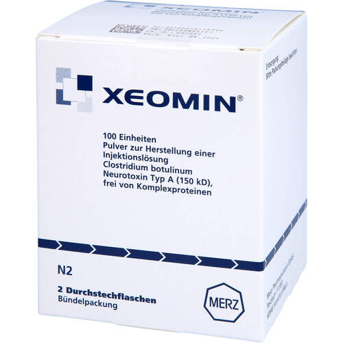 Xeomin 100 LD50 Einheiten Plv.z.Herst.e.Inj.-Lsg., 2 Stk., Merz Therapeutics GmbH