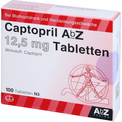 Captopril AbZ 12.5 mg Tabletten, 100 Stk., Abz Pharma GmbH